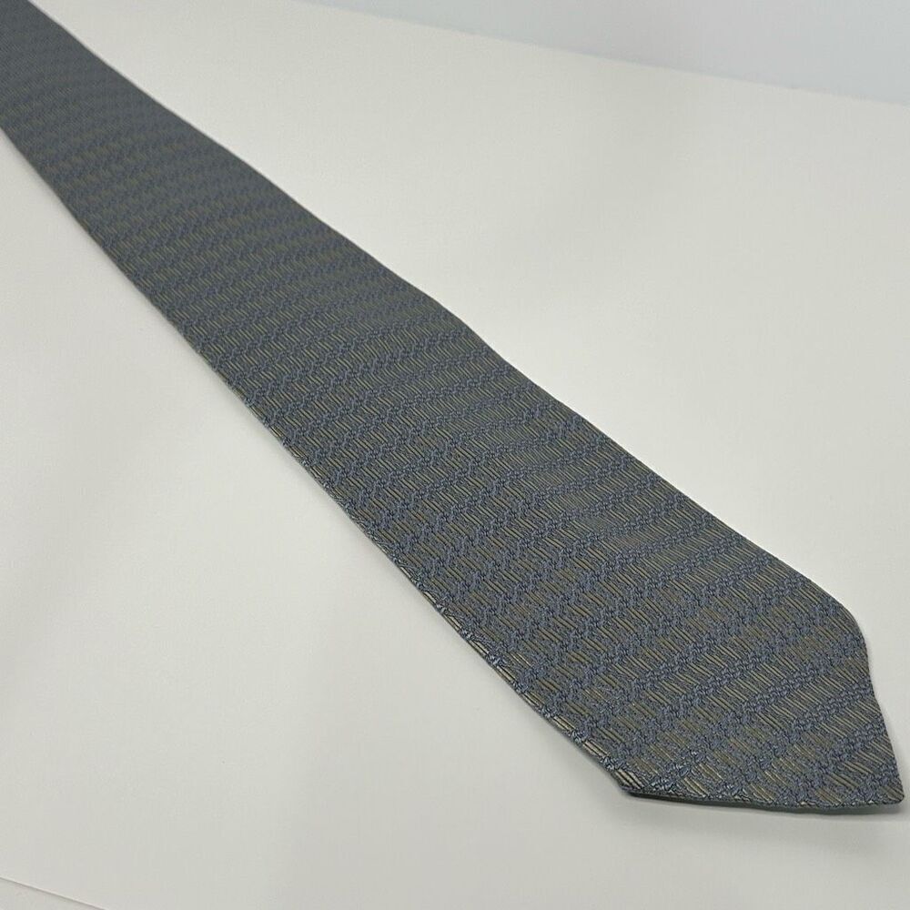 Bugachi Uomo Silk Neck Tie Blue/Beige